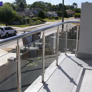 Panneau en verre feuilleté de sécurité trempé personnalisé 10 + 0.76 + 10mm en prix clair pour clôture de sol de balcon