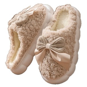 Nuove Pantofole da <span class=keywords><strong>Casa</strong></span> Invernali/Autunnali 2026 A416 con Fiocco a Farfalla, in Cotone, Calde, per <span class=keywords><strong>Donna</strong></span>, Post-Parto, con Suola Spessa, Fornitura Diretta dalla Fabbrica - Product Image 5
