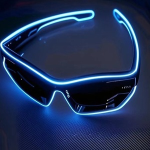 Gafas de sol LED creativas Neon EL Wire Gafas de fiesta luminosas chinas Halloween Pascua Navidad Decoraciones de Graduación - Product Image 3