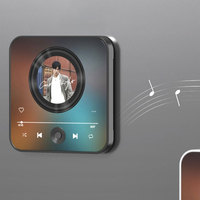Boîte à musique personnalisée en acrylique à aimant puissant de forme carrée et aimant de réfrigérateur vierge, design durable et écologique, fourni directement par l'usine