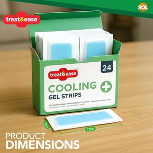 24 Paquetes de Parches de Gel Refrigerante para Aliviar Dolores de Cabeza y Migrañas, Sin Medicamentos, Adhesivo Suave, Larga Duración, Uso en Adultos - Product Image 3