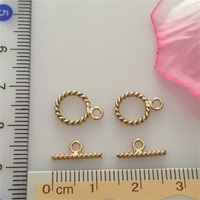 Non ternir GF 14K or rempli torsadé fermoirs à bascule pour collier Bracelet fabrication de bijoux résultats accessoires