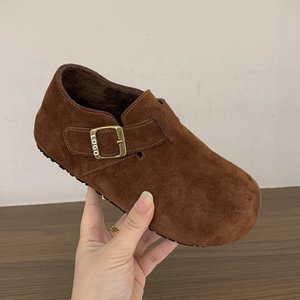DERAN Nouveauté <span class=keywords><strong>Hiver</strong></span> Sabots <span class=keywords><strong>Birkenstock</strong></span> Unisexe Personnalisés en Cuir Véritable de Haute Qualité avec Support de Voûte Plantaire pour <span class=keywords><strong>Femme</strong></span> - Product Image 4