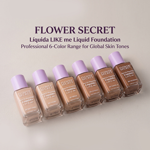 <span class=keywords><strong>Fond</strong></span> <span class=keywords><strong>de</strong></span> <span class=keywords><strong>teint</strong></span> liquide lumineux 6 couleurs Flower Secret Self-Love Natural <span class=keywords><strong>Skin</strong></span> 35ml. Anti-ternissement longue durée 12 heures. Teinte Inclusive - Product Image 5