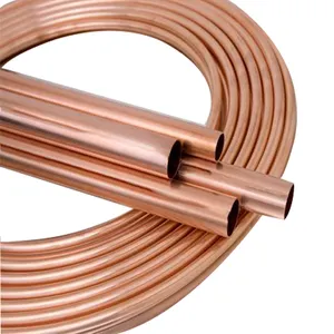 Tubo de cobre con aislamiento térmico de 12 pulgadas de forma redonda sin costuras flexible de Ventas de Fábrica/tubo de cobre