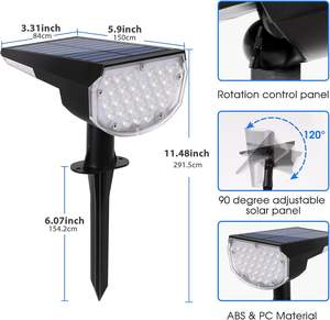 Lampe solaire LED extérieure étanche IP65 en gros pour décoration, éclairage paysager floral, lumière de jardin au sol - Product Image 2