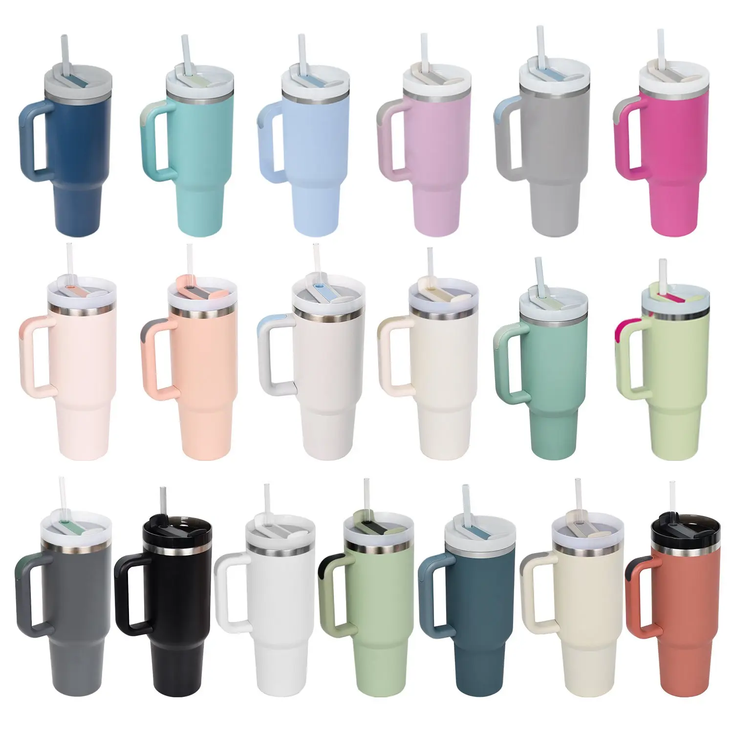 Wholesale Solid Color 1200ml Large Capacity Stainless Steel Water Cup Outdoor Camping Picnic Riding Water Cup