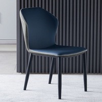 Chaises de salle à manger en tissu nordique avec dossier en cuir Simple maison petite maison Table chaise combinaison meubles de Restaurant en gros