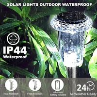 Lumières solaires de voie extérieures IP44 étanches LED lumières de piquet de jardin avec tête en acrylique pour cour pelouse allée allée