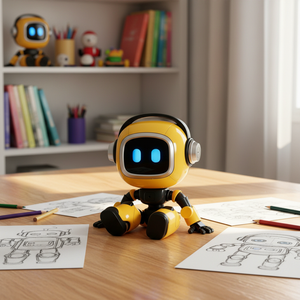 Robot de Escritorio de Plástico DeepSeek AI - Compañero de Voz Multilingüe en 37 Idiomas, Juguete Inteligente con IA para Educación y Decoración de Escritorio - Product Image 3