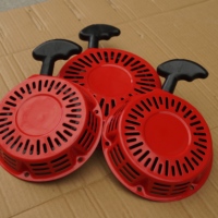 Vente en gros OEM Accessoires en fer et caoutchouc de haute qualité 188F GX200 Rouge Démarreur à rappel pour moteur Pièces de générateur à essence Garantie 1 an