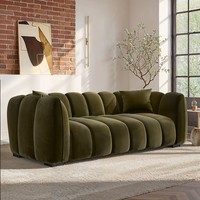 Canapé futon moderne en velours pliable 3 places