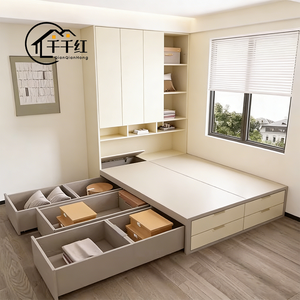 Letto a scomparsa di alta qualità, montato a parete, <span class=keywords><strong>salvaspazio</strong></span>, soluzione moderna per piccoli appartamenti - Product Image 3