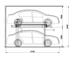 Lève-voiture portable à 4 poteaux PSJ-2C pour garage avec garantie de 12 mois - Product Image 5