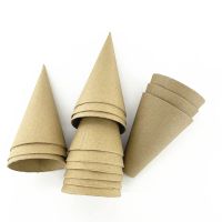 Factory Disposable Cotton Candy Kraft Paper Fairy Cones