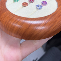 Getta G23 Titanium Alloy Sandwich Gradient Eight-Sided Rose-Cut Zircon Flash Tongue Nail Human Body Piercing Ear Bone Stud