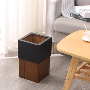 <span class=keywords><strong>ถัง</strong></span><span class=keywords><strong>ขยะ</strong></span>ไม้เนื้อแข็งวอลนัทสีดำ ดีไซน์หรูหรา สำหรับห้องนั่งเล่น ห้องนอน หรือสำนักงาน - Product Image 1