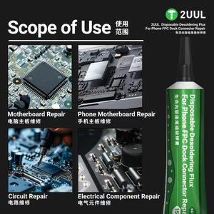 Pâte à dessouder <span class=keywords><strong>jetable</strong></span> 2UUL SC97 10CC 15ml, huile à souder pour réparation de connecteurs de téléphones portables et de soudures électroniques - Product Image 6