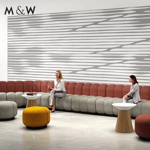 Set Sofa Bingkai Kayu Solid Gaya M&W Perabot Kantor Sofa Kantor Mewah - Product Image 5
