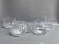 Tasse à café en verre à paroi unique avec poignée Tasse de base au design simple