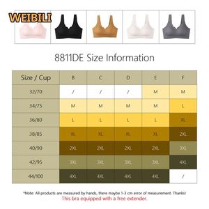Vente <span class=keywords><strong>en</strong></span> gros 34 36 38 40 <span class=keywords><strong>42</strong></span> 44DE Soutien-gorge sans fil à bonnets larges Soutien-gorge souple froncé Push up grande <span class=keywords><strong>taille</strong></span> pour femmes - Product Image 5