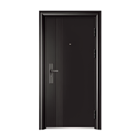 Pintu Masuk Tahan Api Baja Desain Modern untuk Penggunaan Hotel, Pintu Utama Eksterior Baja Galvanis Siap Pakai CNAS GB