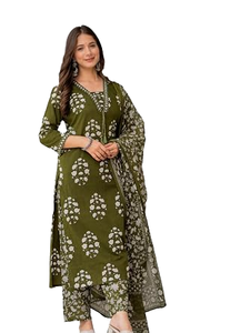Robe Kurta islamique décontractée en coton respirant à motif gaufré Zaynab Modest Design pour femme, manches longues, taille ouverte 4XL, vente en gros, en stock - Product Image 1