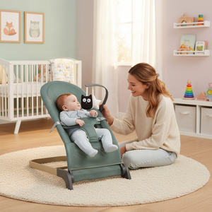 Silla Mecedora <span class=keywords><strong>Plegable</strong></span> de Alta Calidad para Bebés, Niños Pequeños e Infantes, Ligera y Segura para el Hogar - Product Image 1