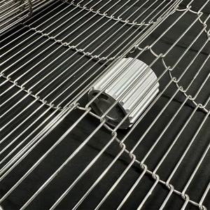 Resistencia a la corrosión y a altas temperaturas Cinta transportadora de cadena de escalera de malla de alambre de acero inoxidable 304/316 Cinta de malla B - Product Image 4