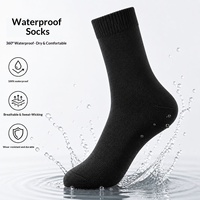 Chaussettes mi-mollet en coton tricoté imperméables pour activités de plein air : ski, course à pied, cyclisme, camping, sports aquatiques, respirantes