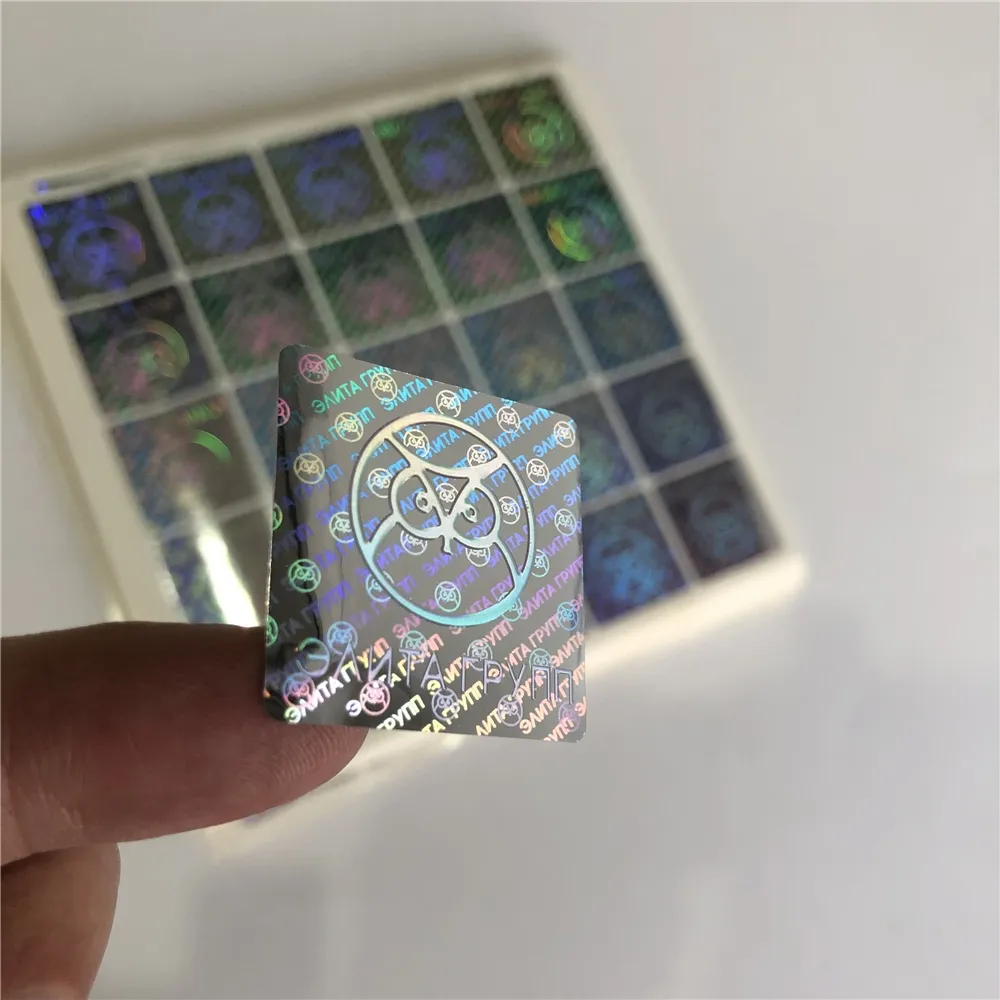 Etiqueta adhesiva de seguridad holográfica de holograma 3D personalizada, garantía holográfica, pegatinas vacías