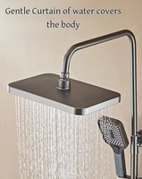 Nouveau design en laiton avec affichage numérique LED Système de douche à effet pluie 4 fonctions Ensemble mélangeur de douche avec pulvérisateurs de bidet