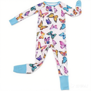 Romper Bayi Campuran Viscose Bambu dengan Ritsleting YKK 2 Arah Anti-Bakteri & Ramah Lingkungan, Pakaian Tidur & Bermain yang Bernapas untuk Usia 0-3T - Product Image 1