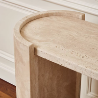 Console d'entrée moderne en marbre italien pour salon, design luxueux, écologique, durable, finition polie
