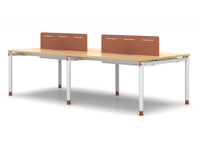 Bureau de conférence commercial simple pour 4 personnes, table de réunion multi-utilisateurs, mobilier de bureau, poste de travail pour le personnel, table de conférence
