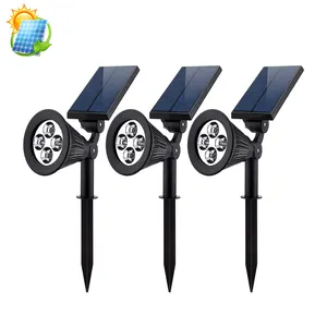 Wasserdicht IP65 Outdoor 4 LED Solar Spike Licht für Garten Landschaft