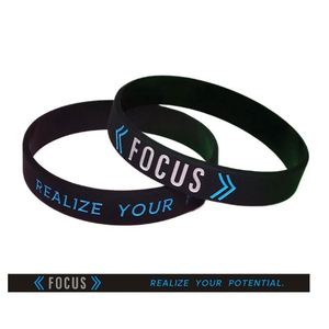 Pulsera de Silicona Personalizable de Alta Calidad a Bajo Precio, Brazalete de Goma Inspirador con Mensaje de Éxito y Logro, Promocional - Product Image 5