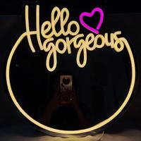 Letrero Luminoso LED de Neón Personalizable en Tamaño y Color, con Patrón de Letras, Material Acrílico, Resistente a la Intemperie IP65, Cálido y Cómodo