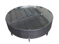 Modernes, Langlebiges, Tragbares Rundes Rattan-Sofa-Set für den Außenbereich und Garten