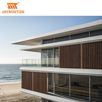 Zones côtières Extérieur Décoratif Grain de Bois Lattes En Aluminium De Qualité Marine Surface Texturée Imperméable pour Architecture En Bois