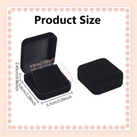 Estuche de almacenamiento de insignia de terciopelo negro, organizadores de medallas conmemorativas portátiles, broche cuadrado, caja de regalo con espaciadores ajustables