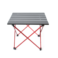 Table de pique-nique pliable en aluminium ultralégère pour le camping en plein air, idéale pour la randonnée