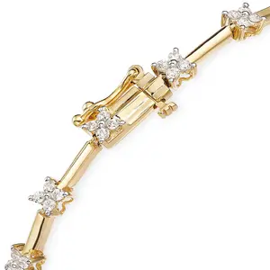Gemnel Women's Bracelet 925 Silver 18K Gold Plated Trendy Butterfly-Shape Diamond Versatile Fashionable Gift For Girls