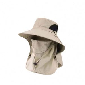 2026 Spring and Summer Fisherman's Hat Outdoor Face and Neck Covering Integrated <b>Sunscreen</b> Hat Sun Hat Wholesale Customization - Product Image 1