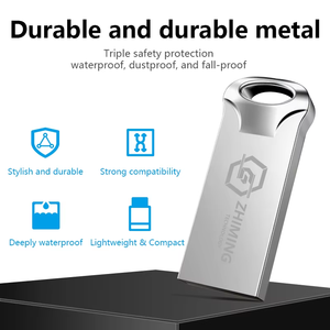 <span class=keywords><strong>Clé</strong></span> <span class=keywords><strong>USB</strong></span> miniature en métal avec logo <span class=keywords><strong>personnalisé</strong></span>, haute vitesse USB2.0, 8 Go-128 Go, nouvelle garantie de 3 ans, <span class=keywords><strong>porte</strong></span>-clés - Product Image 3