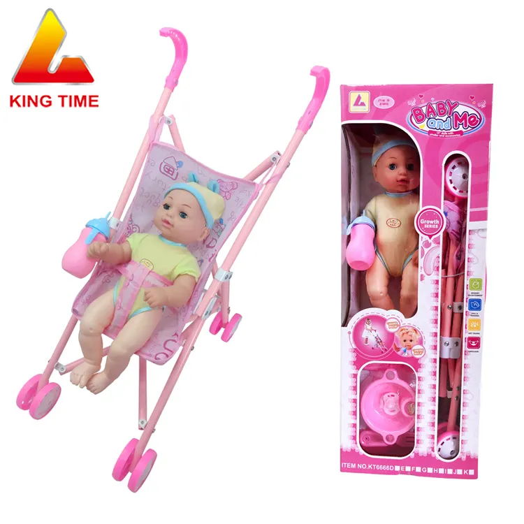 High Quality Real Baby Doll Set Cartoon Style Stroller Small Reborn Newborn Toys Kids' Outdoor Play Manufacture's Vinyl Product