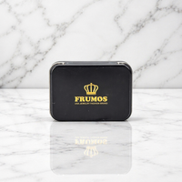 Petite boîte rectangulaire en fer blanc avec couvercle à charnière, personnalisable pour bougies artisanales, emballage autocollant, recyclable