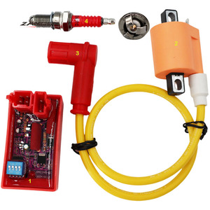 Jeu de bouchons de bougie d'allumage <span class=keywords><strong>CDI</strong></span> <span class=keywords><strong>Racing</strong></span> Coil 50cc 70cc 90cc 110cc 125cc 140cc 150cc 160cc D8TC pour ATV Quad Pit Buggy <span class=keywords><strong>Dirt</strong></span> <span class=keywords><strong>Bike</strong></span> - Product Image 1