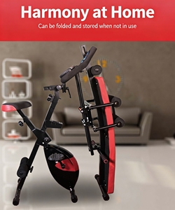 TBFIT <span class=keywords><strong>Banc</strong></span> de musculation 2 en 1 avec vélo d'exercice magnétique, vélo de spinning multifonctionnel pour l'entraînement des abdominaux - Product Image 4