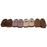 Pantoufles pour femmes Paul Frank en fausse fourrure de lapin douce et moelleuse, à bout fermé, chaudes pour l'hiver, faciles à enfiler, confortables pour l'intérieur et la chambre